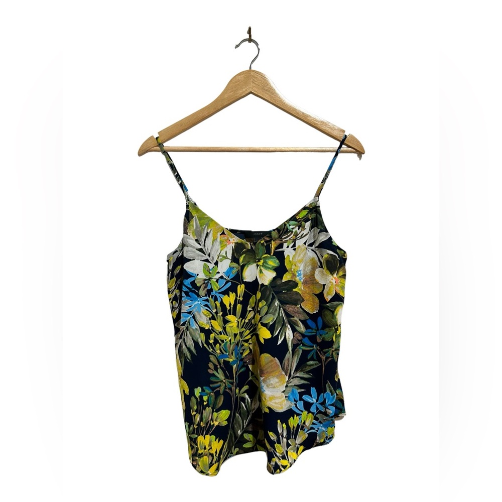 Floral J. Crew Spaghetti Strap Blouse